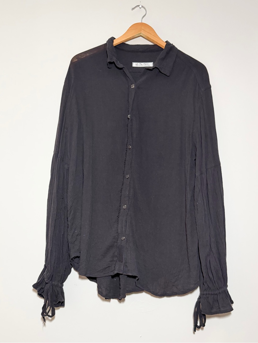 Free People Gauzy Poet Blouse